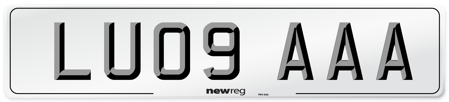 LU09 AAA Number Plate from New Reg